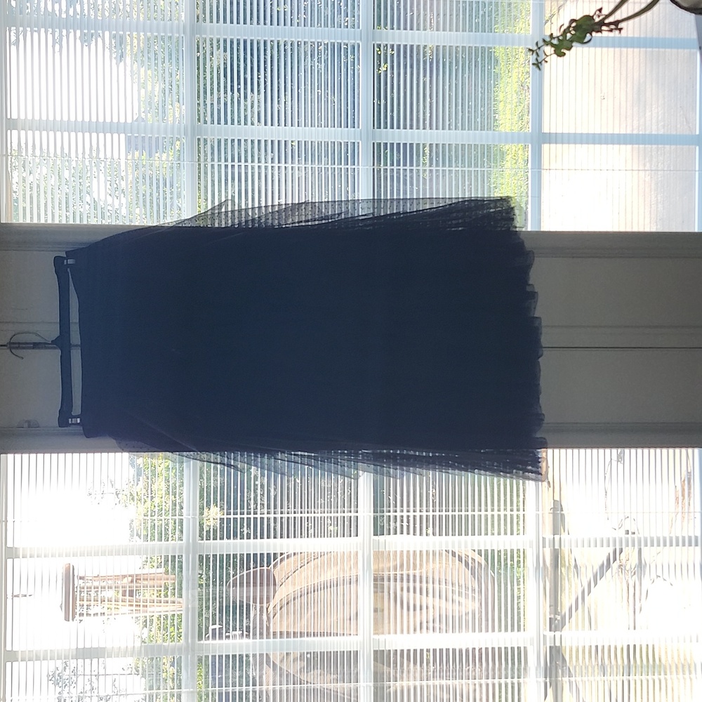 Black midi tulle skirt